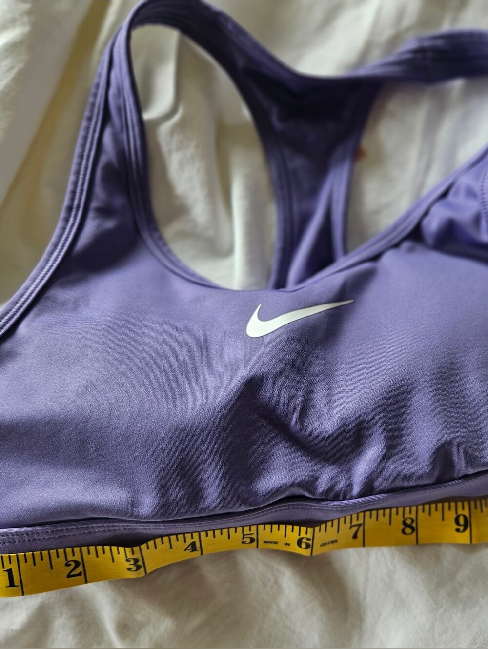 Nike Purple Racerback Sports Bra with White Swoosh Size XS